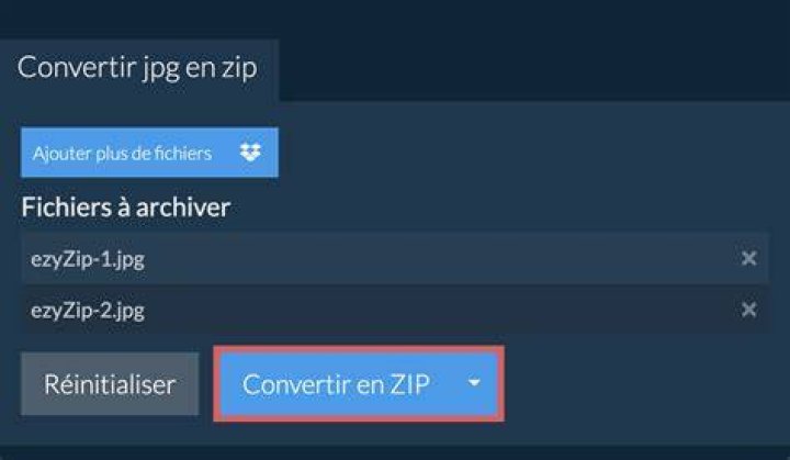 Comment convertir en ZIP ?