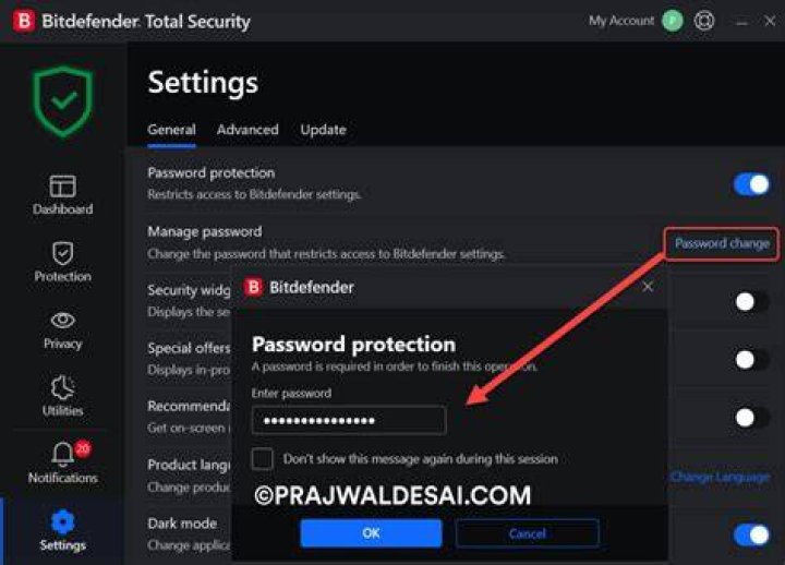 How do I change BitDefender firewall settings?