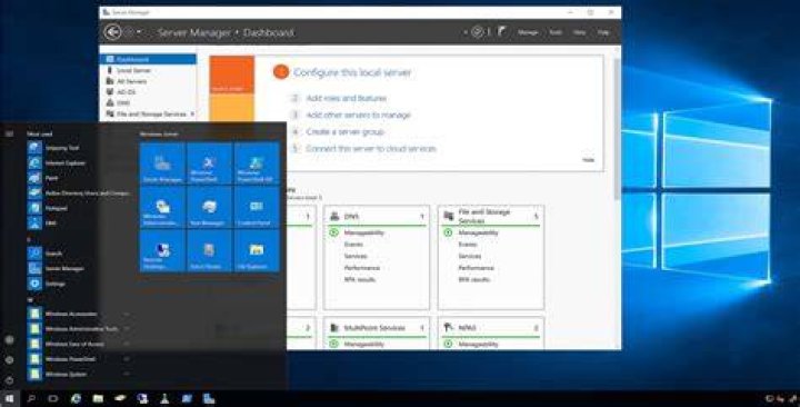 How do I start a service in Windows Server 2016?