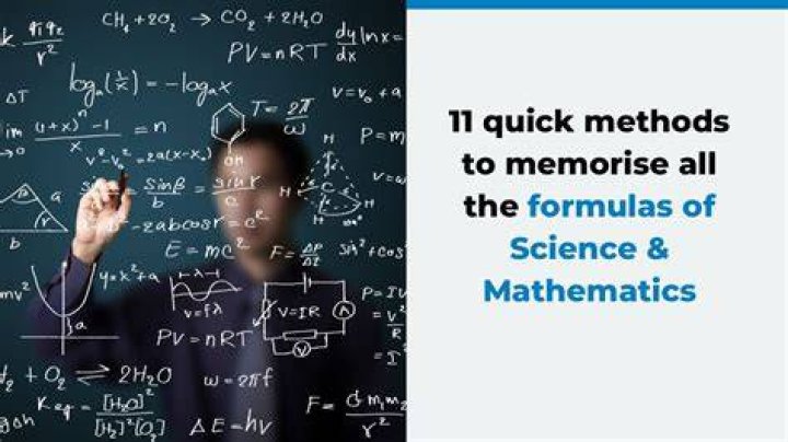 How do you memorize formulas in science?