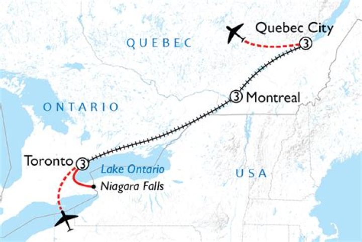 How far is Toronto Canada from Quebec Canada?