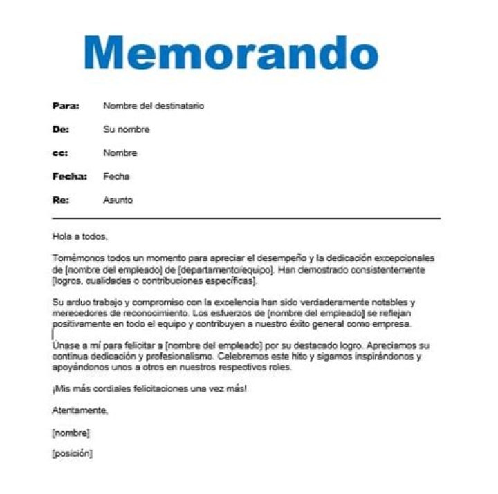 ¿Qué es un memorando y ejemplo?